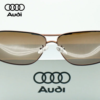 Audi Polarized Sunglasses – Unisex UV400 Anti-Glare Square Alloy Frame Sport &amp; Driving Shades