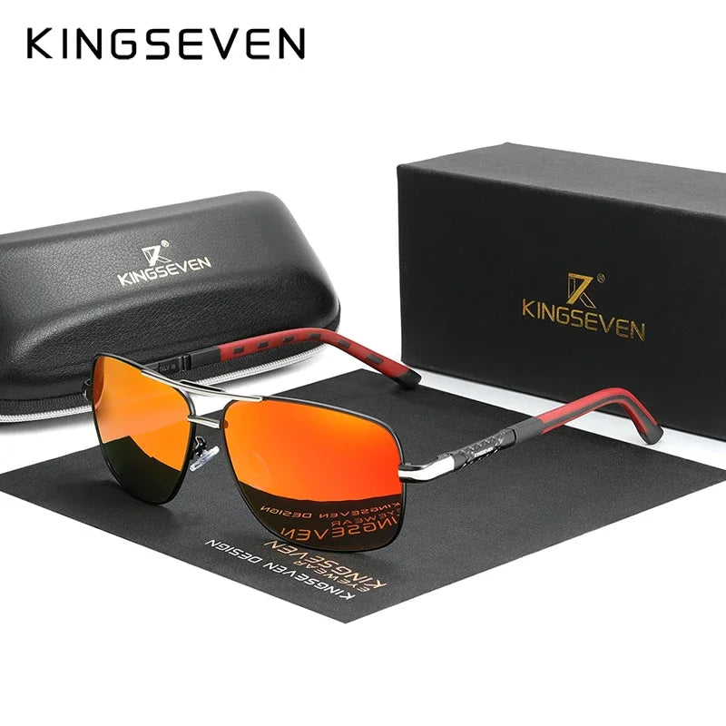 KINGSEVEN Classic Pilot Polarized Sunglasses – UV400 Aluminum Frame for Men &amp; Women