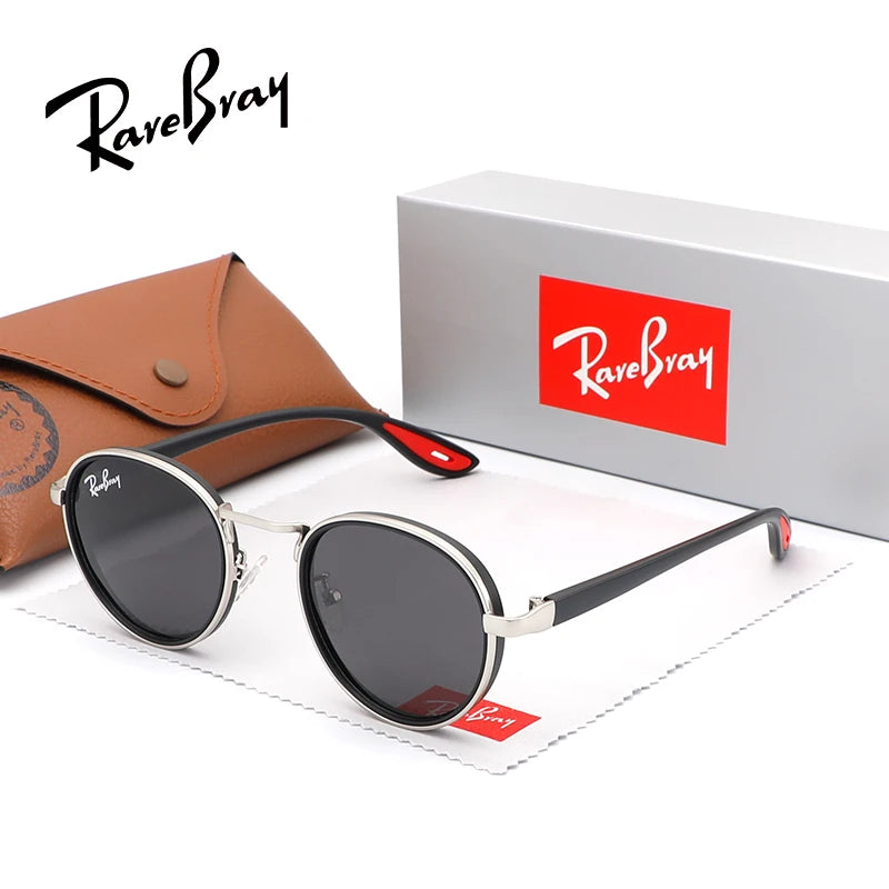 Round Frame Polarized Sunglasses – Unisex UV400 Retro Oval Shades for Driving & Outdoor