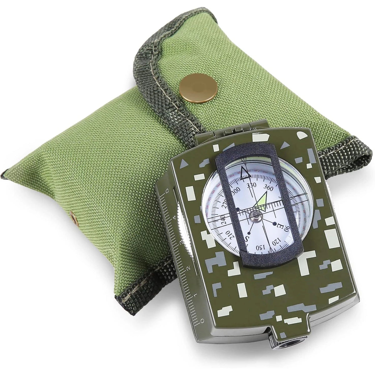 Metal Tactical Sighting Compass – Luminous, Waterproof &amp; Shockproof for Hiking, Hunting &amp; Survival