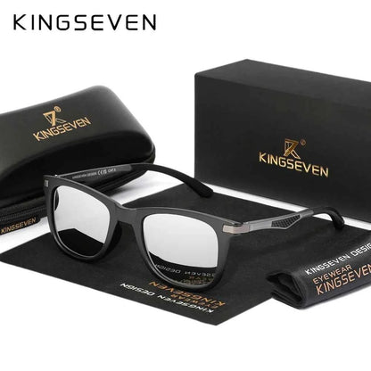 KINGSEVEN 7537 Polarized Sunglasses – Aluminium-Magnesium, Rectangle, UV400, Unisex