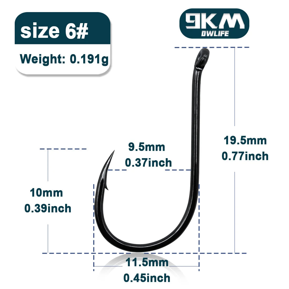 High Carbon Steel Circle Hooks – Barbed | Reversed Point | 17 Sizes | 50 &amp; 100 Pack | Freshwater &amp; Saltwater