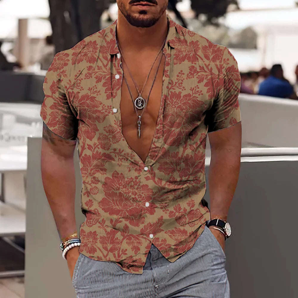 2024 Coconut Tree Shirts For Men 3d Printed Men&