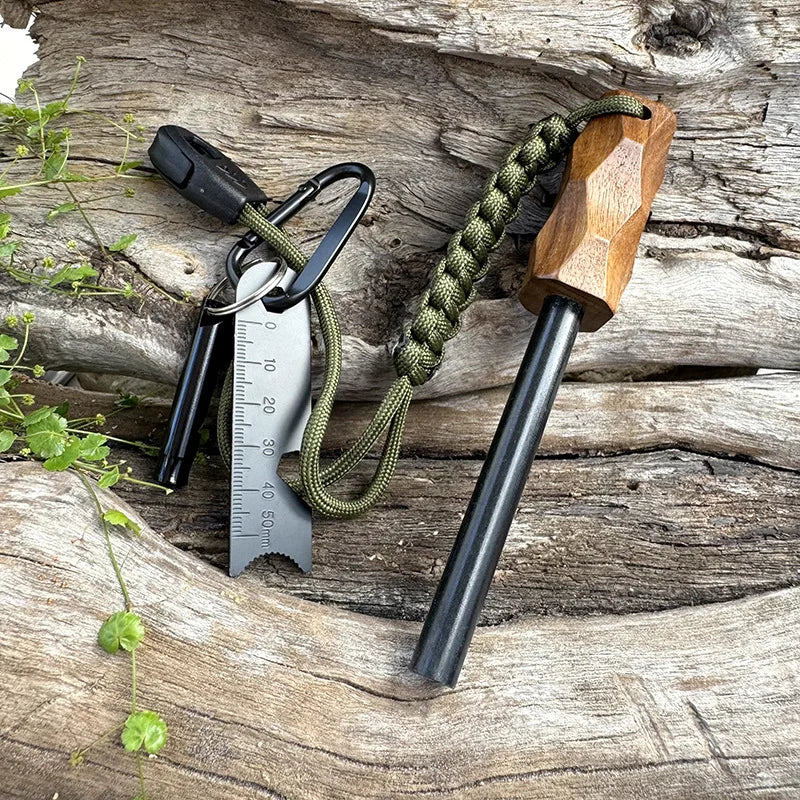 Bear Grylls Survival Fire Starter Magnesium Flint Rod Portable Emergency Fire steel Kit Lighters Smoking for Camping Hiking Tool