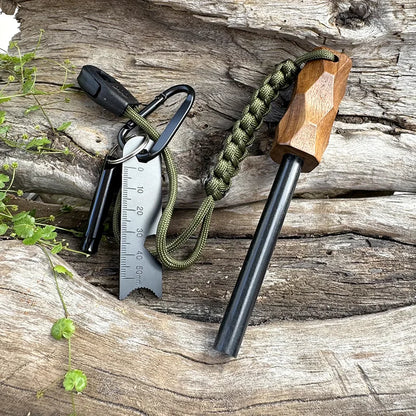 Bear Grylls Survival Fire Starter Magnesium Flint Rod Portable Emergency Fire steel Kit Lighters Smoking for Camping Hiking Tool