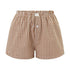 Women’s Y2K Retro Cleanfit Plaid Print Elastic Low Waist Button Front Aesthetic Loungewear Loose Shorts Boxers Streetwear