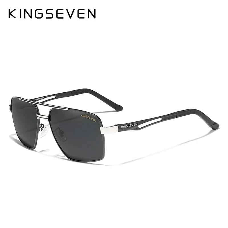 KINGSEVEN x7755 Aluminum Pilot Sunglasses – TAC Polarized Mirror, Anti-Reflective, UV400, Unisex