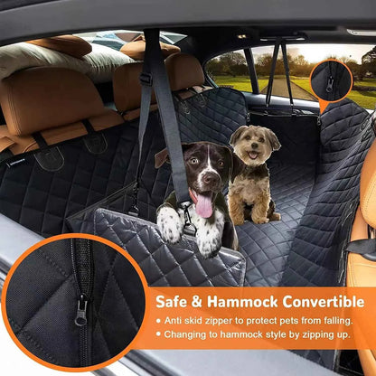 Dog Car Seat Cover Waterproof Pet Dog Carriers Travel Mat Hammock For Small Medium Large Dogs Car Rear Back Seat Safety Pad