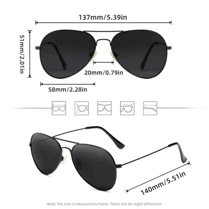 RareBray Brand Original Unisex Pilot Sunglasses Retrio Trendy UV400 Polarized Driving Travel Women/Men Anti-glare Eyeglasses