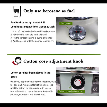 Liftable Kerosene Camping Stove – Windproof Portable Heating Stove for Outdoor &amp; Home Use