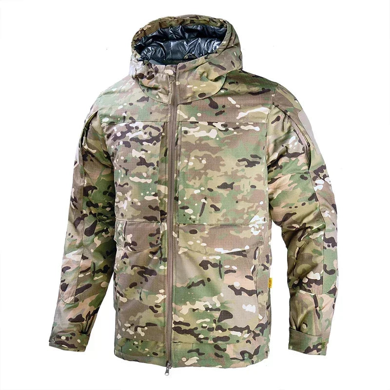 Hiking Tactical Jacket Men Winter Heating Jackets Windproof Warm Hooded Coat Windbreaker Hunting Camping Coats