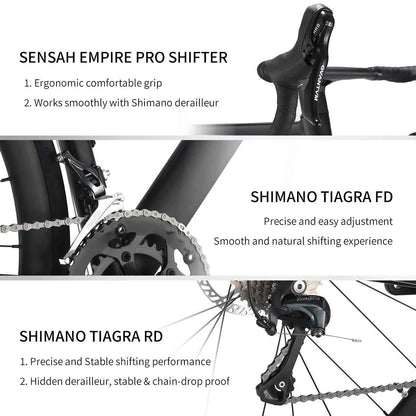 SAVA EX7-S 2026 Adult Road Bike, Aluminum Frame, TIAGRA R4700 20-Speed Drivetrain, 700C Adults Bicycle