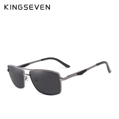 KINGSEVEN 7906 Polarized Sunglasses – Stainless Steel, Mirror, UV400, Men’s