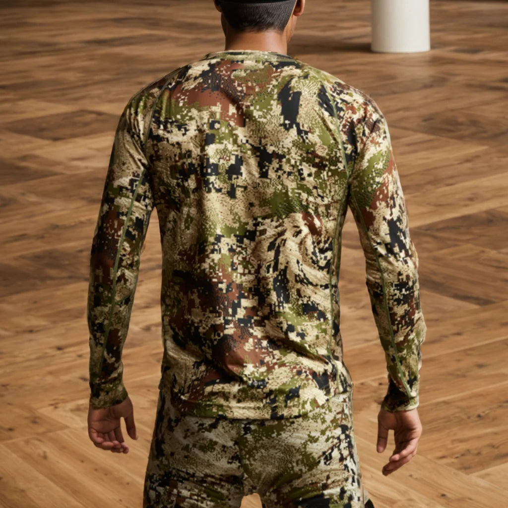 Long Sleeve Hunting Fishing Pullover, Polyester Camouflage, Anti-bacterial, Quick Dry, Sweat, High-grade, Autumn