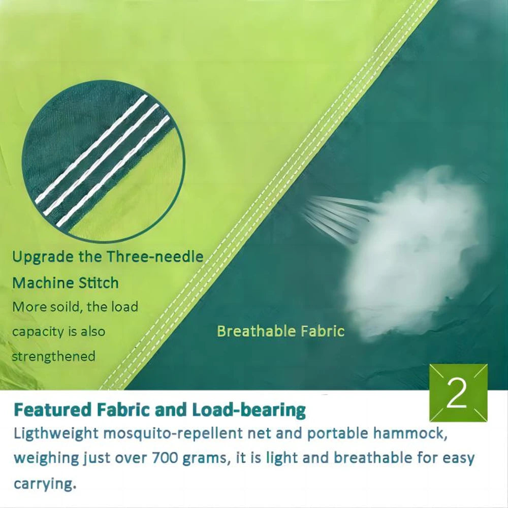 Portable Outdoor Camping Leisure Double Mosquito Net Hammocks  Garden Travel Tourist Nature Hike Sleeping Hanging Hammock Swing