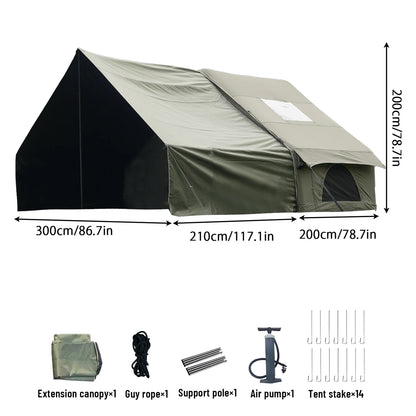 PAKICETUS Inflatable Camping Tent – 4 to 8 Person, Waterproof, 4-Season with Windows