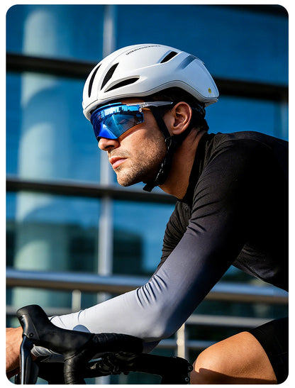 SCVCN Cycling Sunglasses – UV400 Waterproof Photochromic TR-90 Frame 146mm Wide Lens for MTB, Running &amp; Outdoor Sport