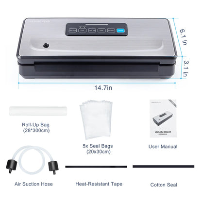 INKBIRD Plastic Bag Sealer Vacuum Sealing Machines With Dry/Moist/Pulse/Canister Packaging Modes Versatile Kitchen Appliances