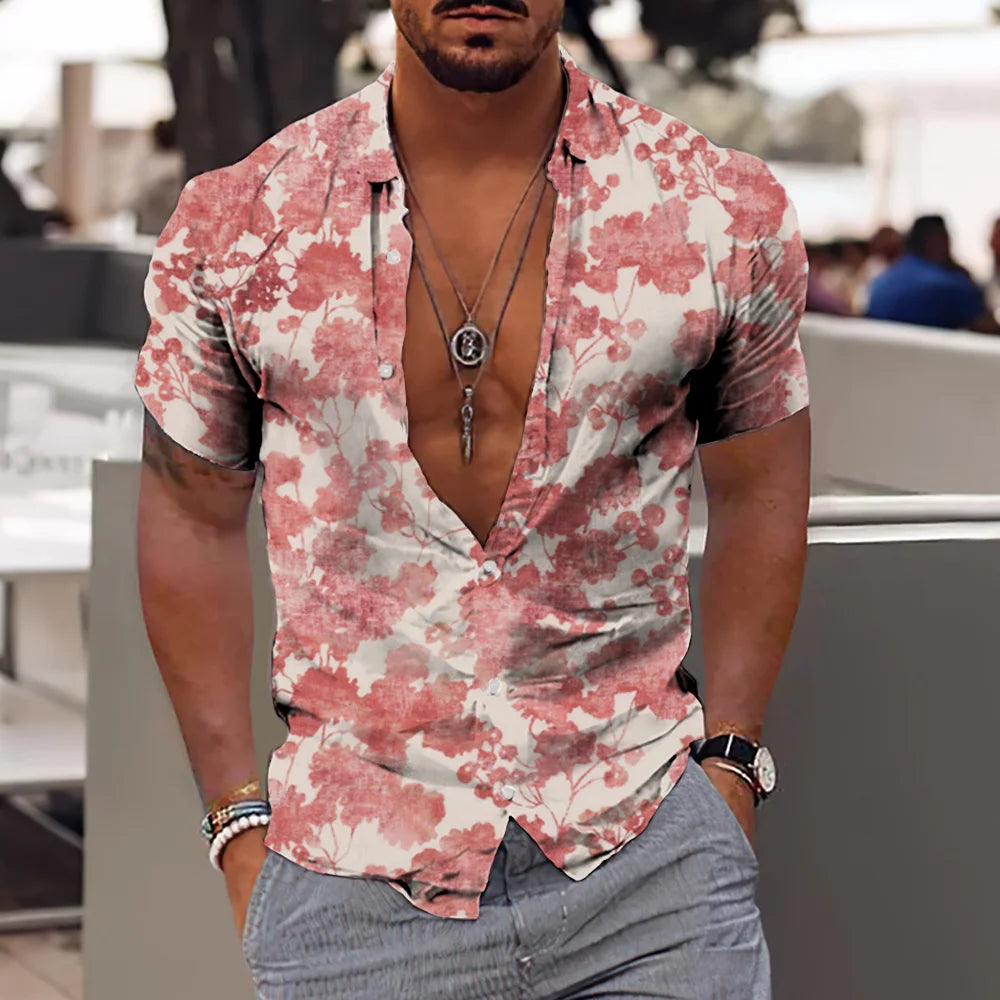 2024 Coconut Tree Shirts For Men 3d Printed Men&