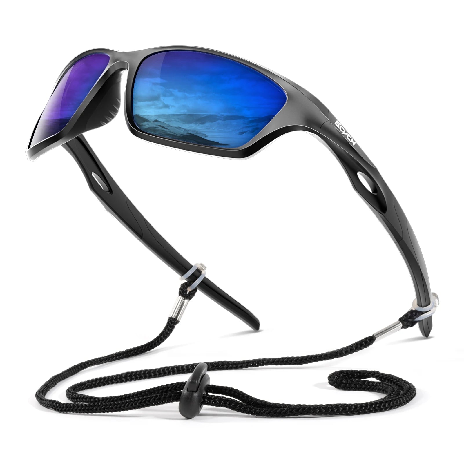 SCVCN Polarized Fishing Sunglasses Sports Sunglasses for Men and Women Men and Women Mountain Bicycle Riding Goggle Bike UV400