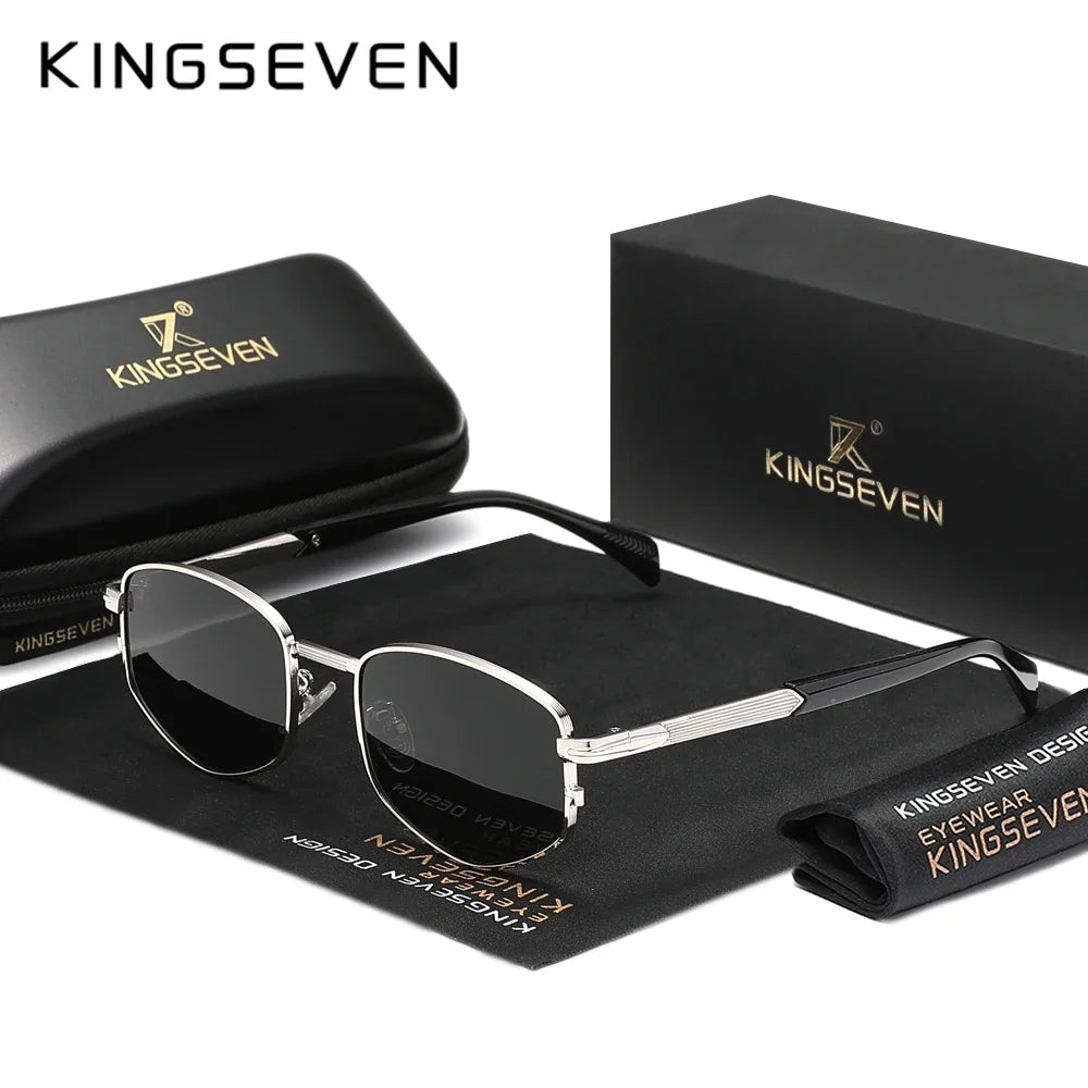 KINGSEVEN 9019 Small Oval Sunglasses – Alloy Frame, UV400, Unisex