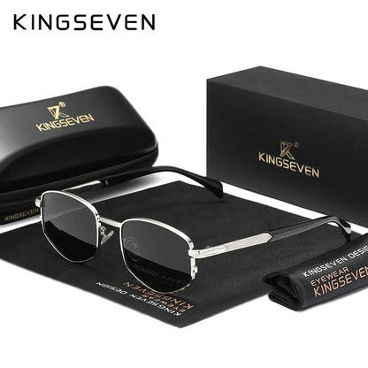 KINGSEVEN 9019 Small Oval Sunglasses – Alloy Frame, UV400, Unisex