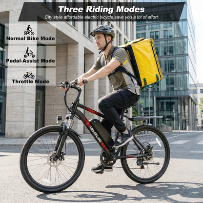 Varun M24-1 Adult Electric Bike, 500W Peak Power Electric Road Bike, 36V 7.8Ah Battery, 24-inch E-Bike, Max Speed 32km/h