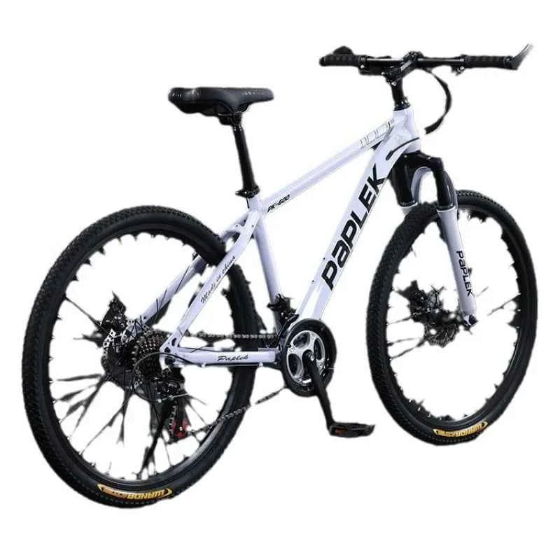 Mountain Bike for Adult Men Women, Students Kids, Aluminum Alloy Shifting Gears Disc Brakes Shock Absorption Butterfly Handlebar