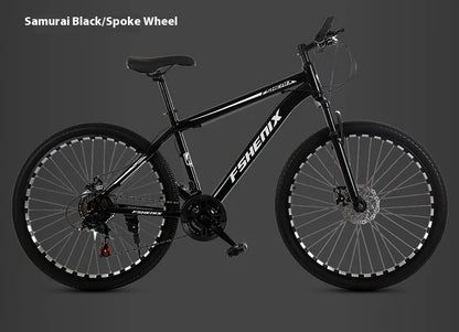 Adult wholesale mountain bikes, 24-inch and 26-inch, shock-absorbing, 21-speed off-road bikes, and college student bicycles