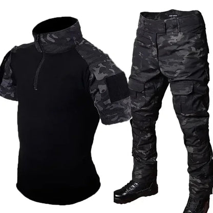 Combat Tops Waterproof Tactical Suits Elastic Multiple Pockets Quick Drying Workwear Cargo