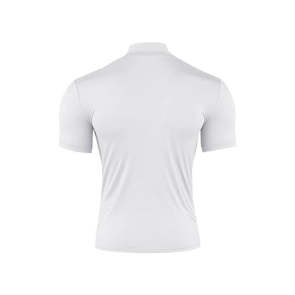 2025 compress sports Men T-shirt quick-dry Half High Collar Short Sleeve Pullover Tops Tight Breathable tops men Running T-shirt