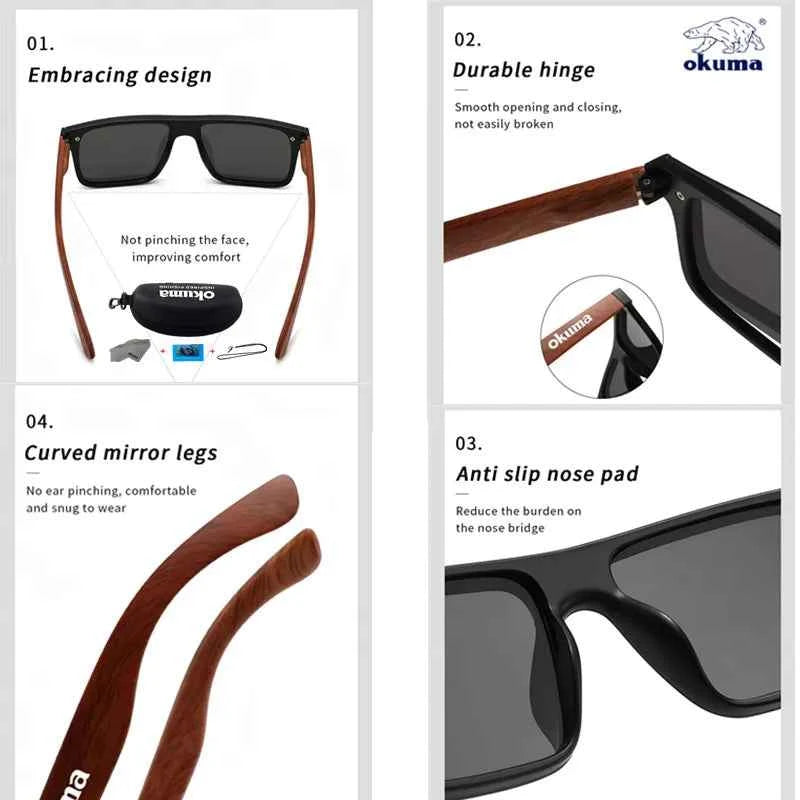 Okuma UV400 Polarized Sunglasses for Outdoor Cycling Hunting Fishing And Driving Fashionable Unisex Sunglasses