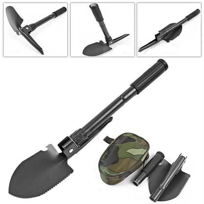 Foldable Camping Shovel with Compass – Multi-Purpose Survival Tool