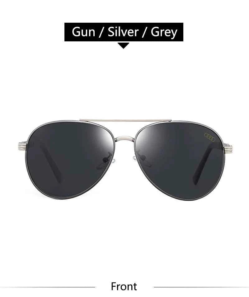Audi UV400 Polarized AntiGlare Retro Flight Sunglasses Glasses for Motorcycle Classic FrogEye Outdoor Glasses Men Women 501