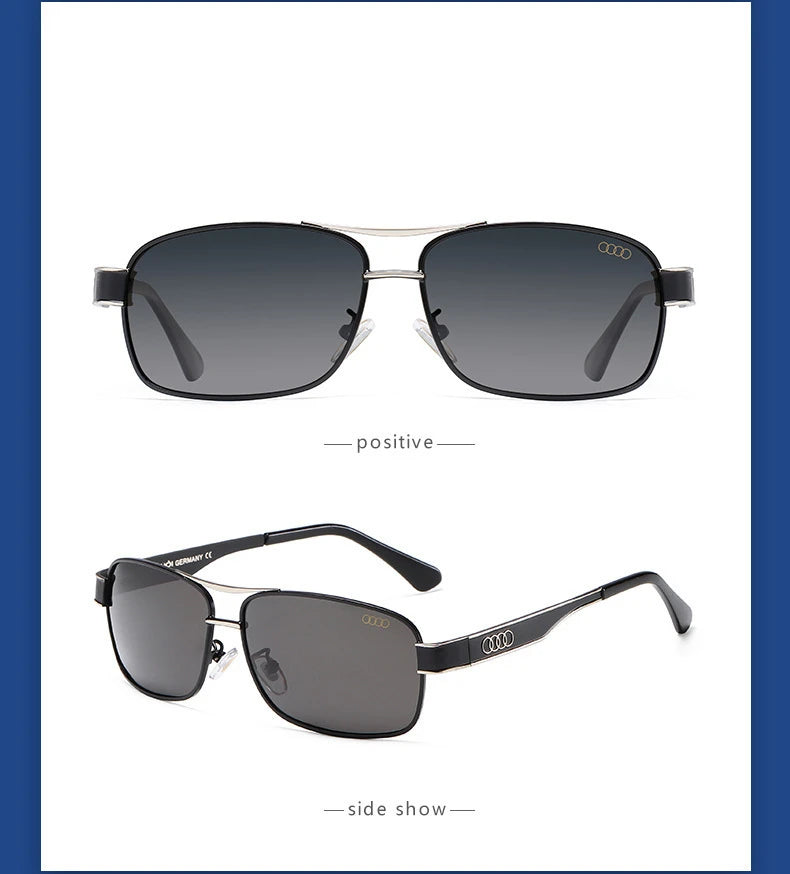 Audi Polarized Sunglasses – UV400 TAC Lens Anti-Glare Alloy Frame for Driving, Cycling &amp; Outdoor