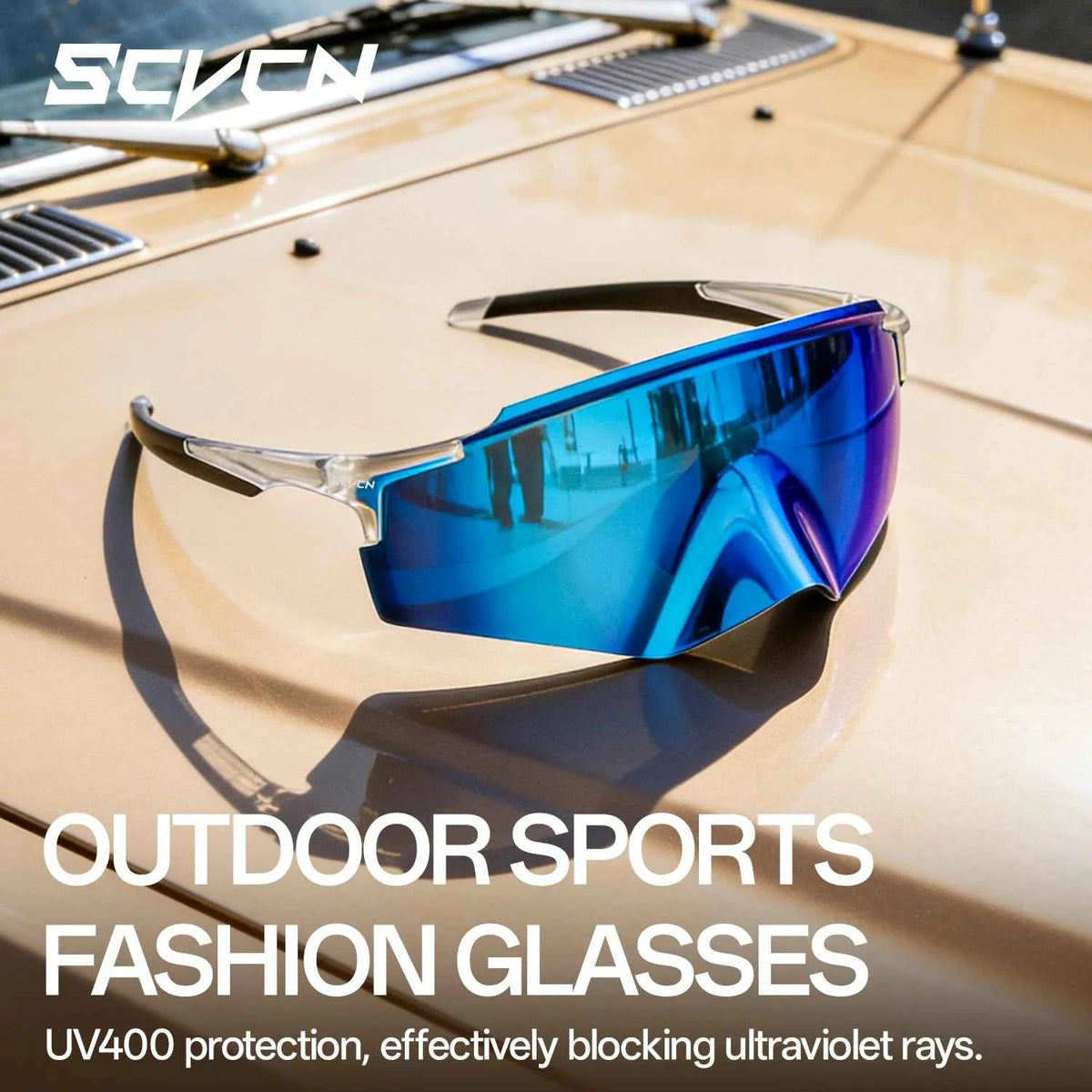 Fashion Cycling Sunglasses – UV400 Oval Lens Sports &amp; Casual Glasses for Men &amp; Women