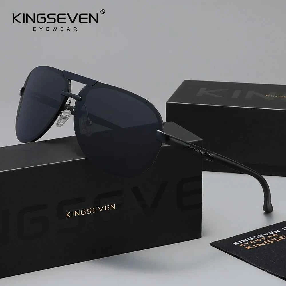 KINGSEVEN Pilot Anti-Glare Sunglasses – Polarized UV400 Fashion Eyewear for Men &amp; Women