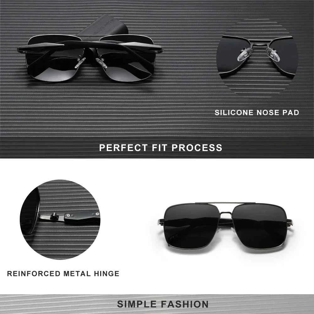 KINGSEVEN 7613 Polarized Sunglasses – Stainless Steel, Gradient, UV400, Unisex