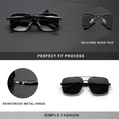 KINGSEVEN 7613 Polarized Sunglasses – Stainless Steel, Gradient, UV400, Unisex