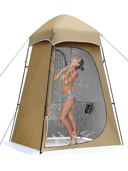 Privacy Shower &amp; Toilet Tent – 150D Oxford, Waterproof, 4-Season, 160×160×240cm