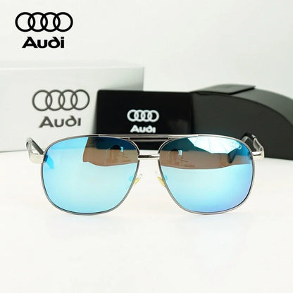 Audi Polarized Sunglasses – Unisex UV400 Square Aviator Alloy Frame Business &amp; Driving Shades