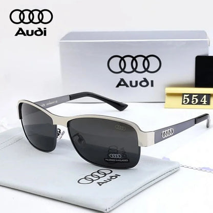 Audi Polarized Driving Sunglasses – UV400 Anti-Reflective Rectangle Frame Unisex Anti-Glare Eyewear (Model 55404)