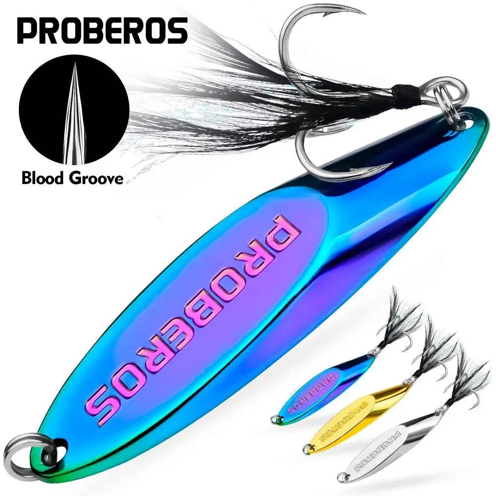 3pc Metal Sequin Spoon Lure Set – Long Cast Swimbait with Bevel Sequins &amp; Strengthened Hooks (3g–60g)
