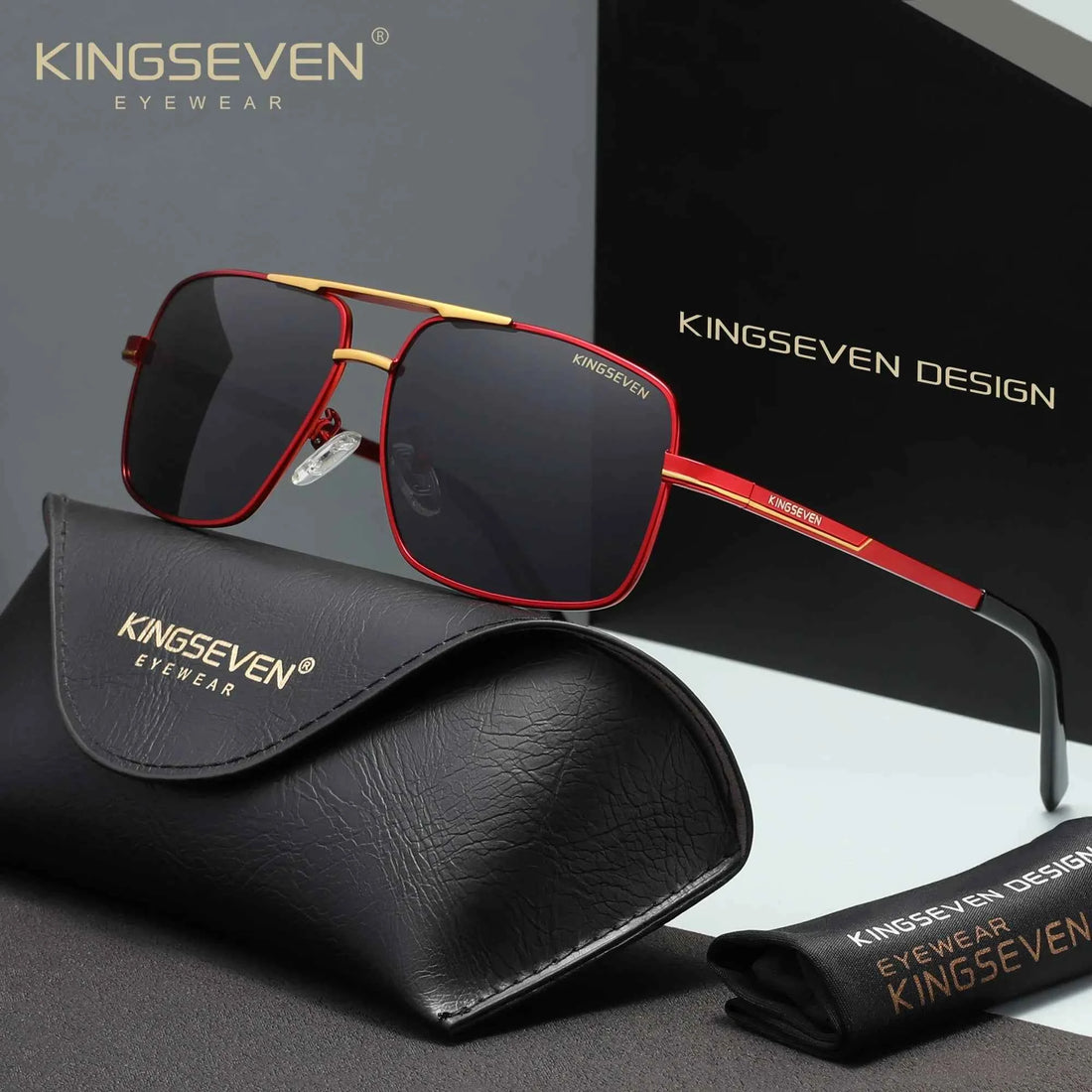 KINGSEVEN 7891 Polarized Sunglasses – Stainless Steel, Photochromic, UV400, Unisex