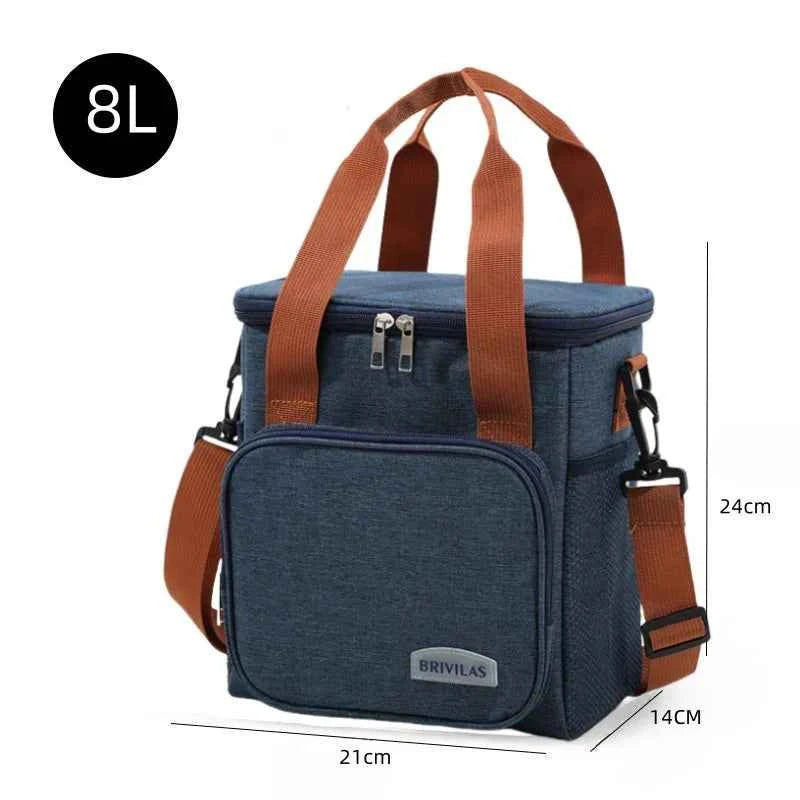 Insulated Thermal Lunch Bag – Waterproof Cooler Bag with Shoulder Strap for Camping, Work &amp; Outdoor Use