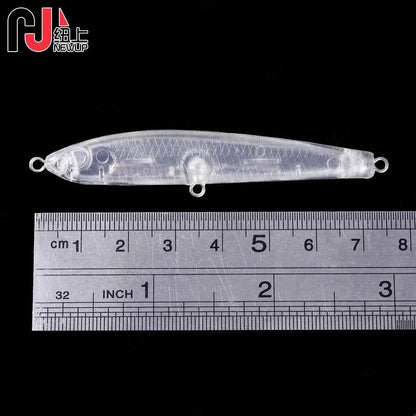 Unpainted Blank Pencil Bait – Sinking Hard Lure Blanks for Custom Painting, 7.5cm / 9g, 10 Pcs