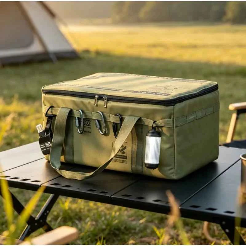 56L Waterproof Insulated Folding Camping Storage Box – Tactical Cooler & Field Gear Organizer