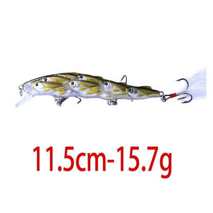75mm 9g Floating Crankbait Fishing Lure – Swimbait Wobbler with Rattle &amp; 3D Eyes