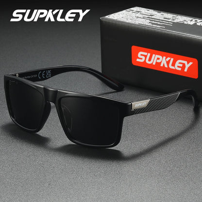 SUPKLEY Polarized Square Sunglasses – UV400, Lightweight Polycarbonate Frame, Unisex, 8 Colors