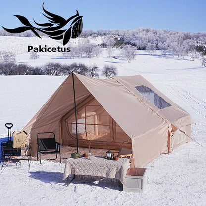 PAKICETUS Inflatable Camping Tent – 4 to 8 Person, Waterproof, 4-Season with Windows